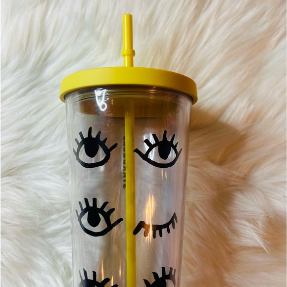 Starbucks Winking Eye Cup Clear Tumbler Venti 24oz Limited Edition New 2017 Rare - Picture 9 of 14